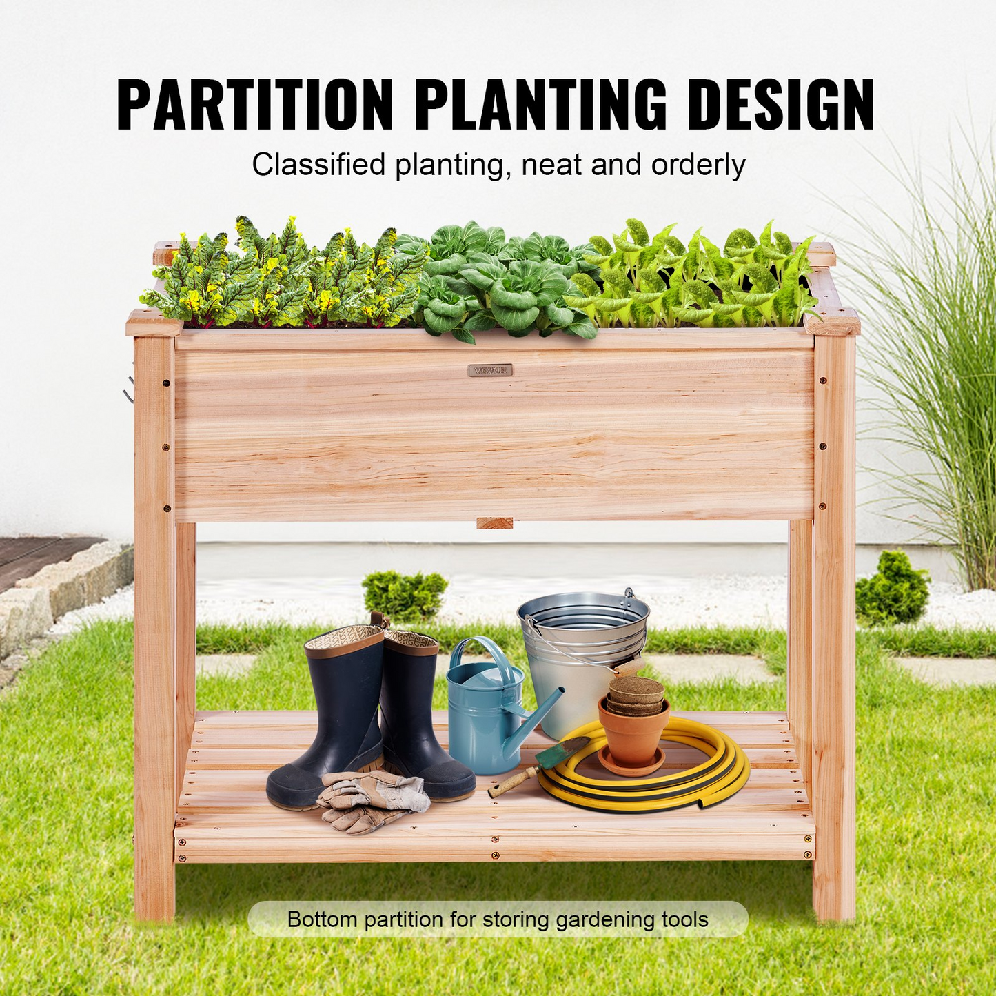 Wooden Raised Garden Bed Planter Box