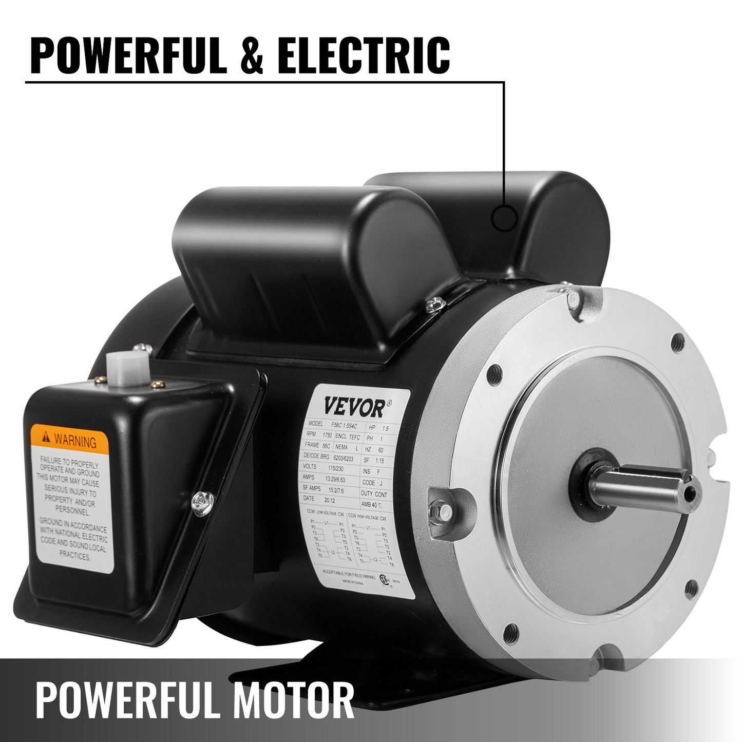 1.5 Hp Electric Motor 56C