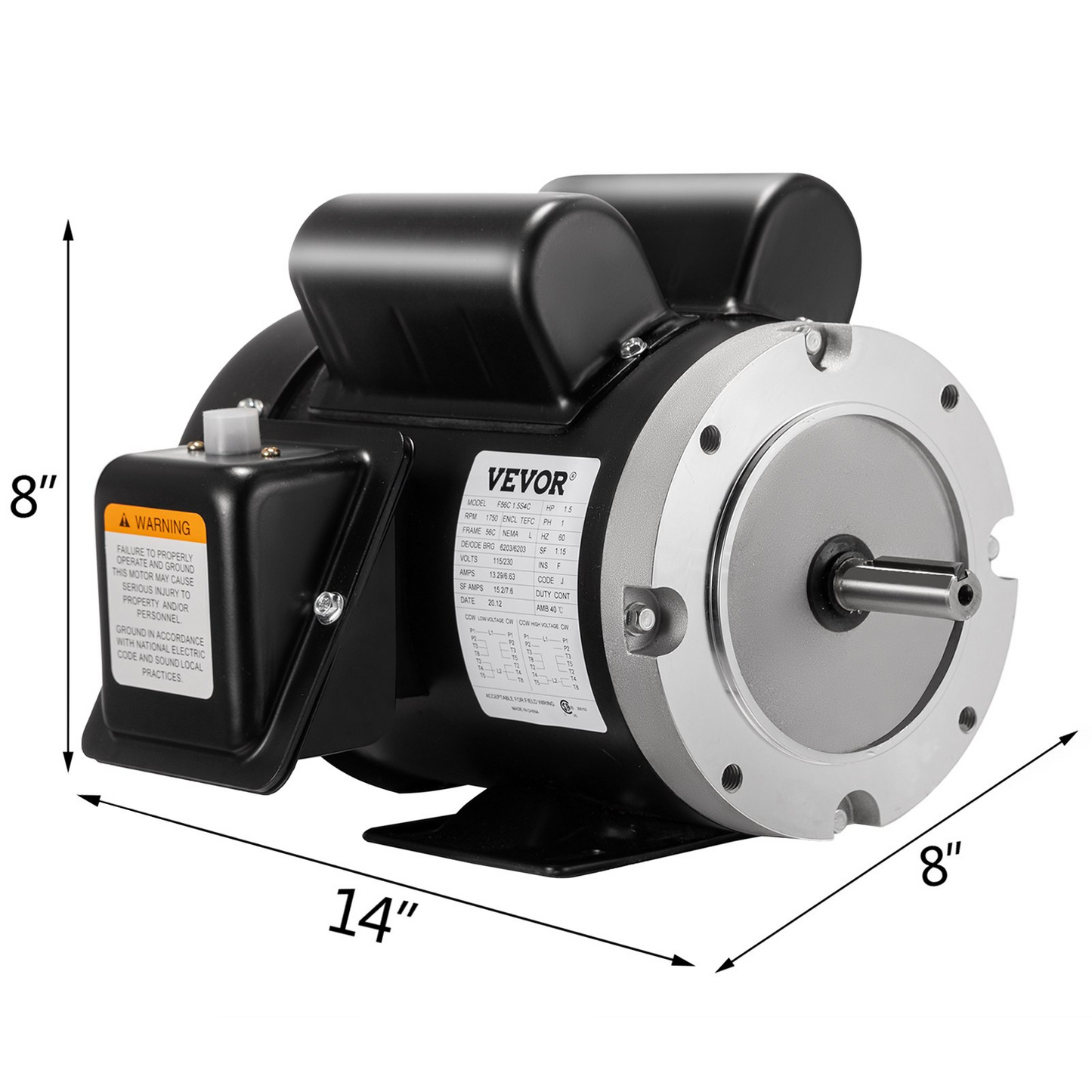 1.5 Hp Electric Motor 56C