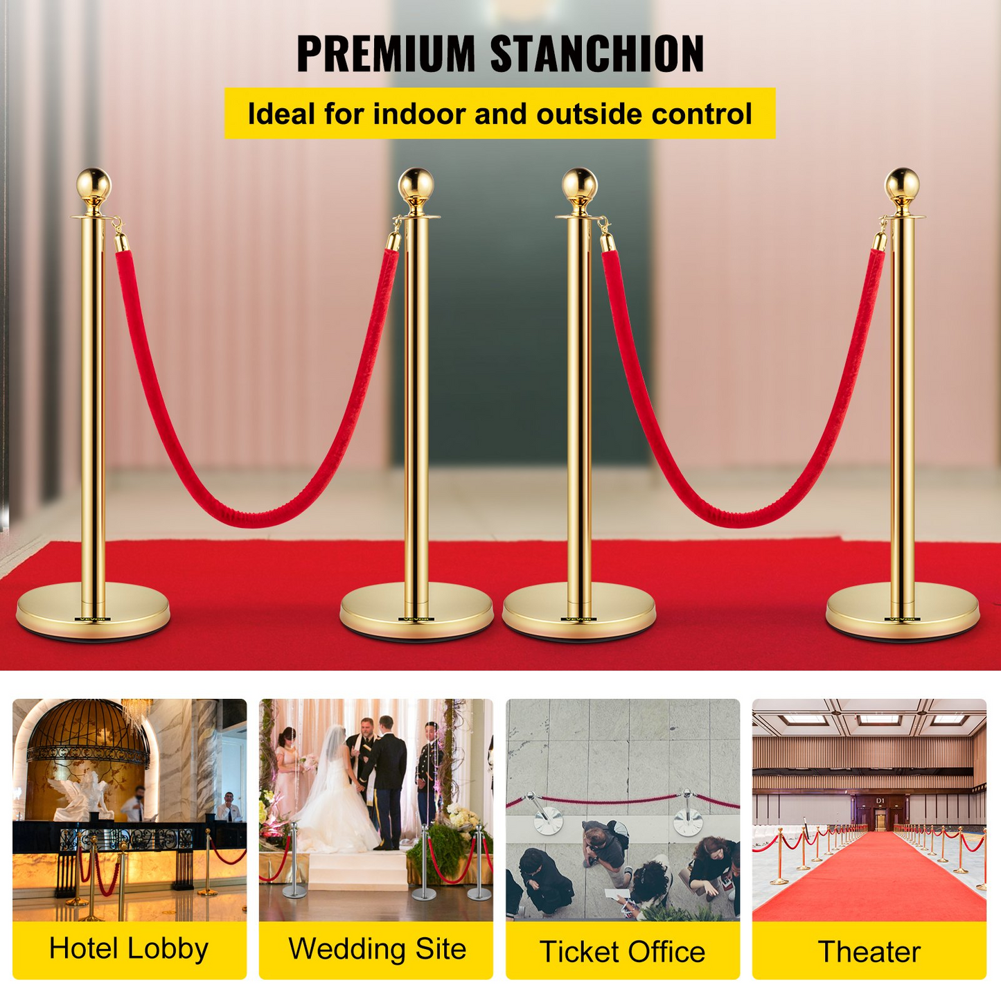 38 Inch Stanchion Posts Queue