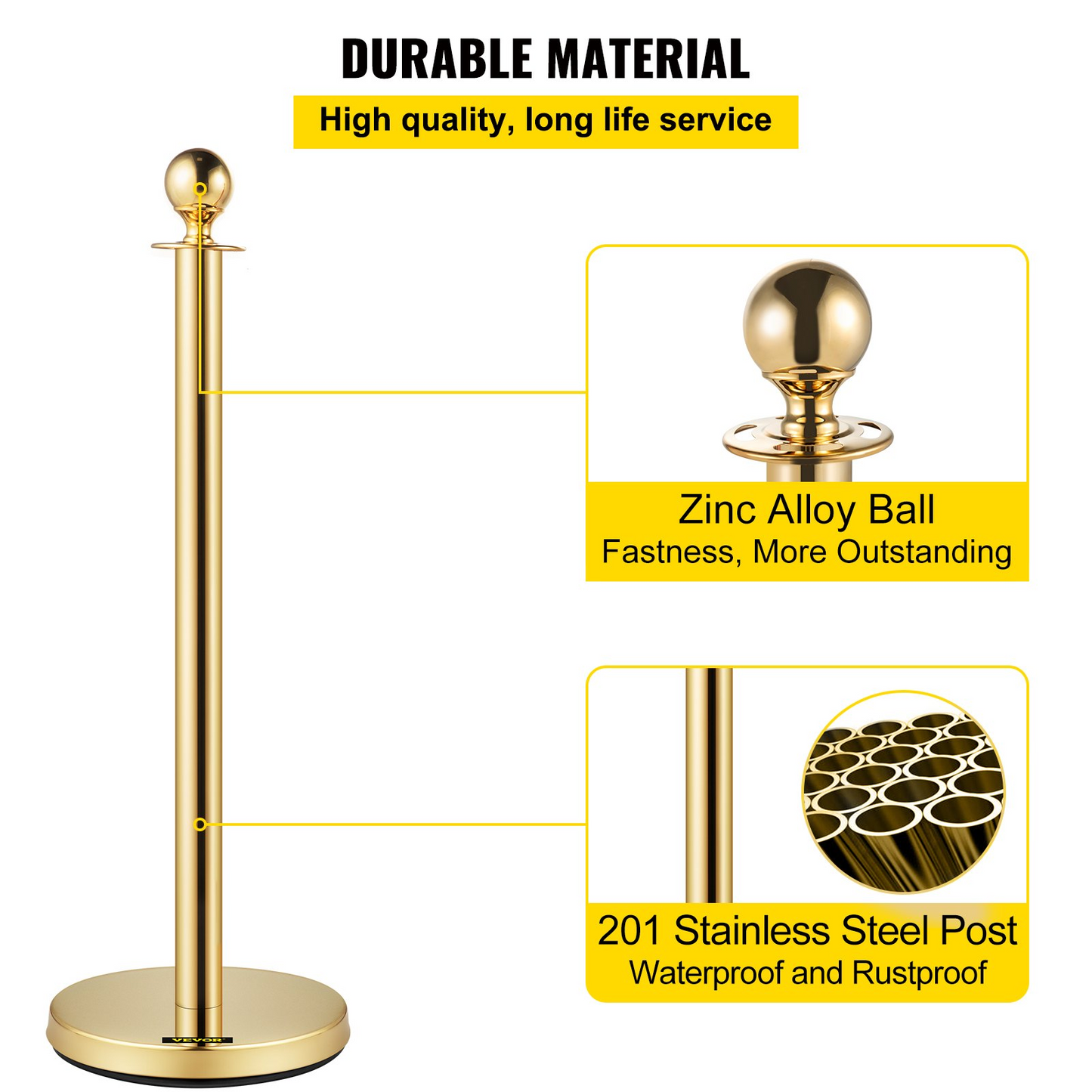 38 Inch Stanchion Posts Queue