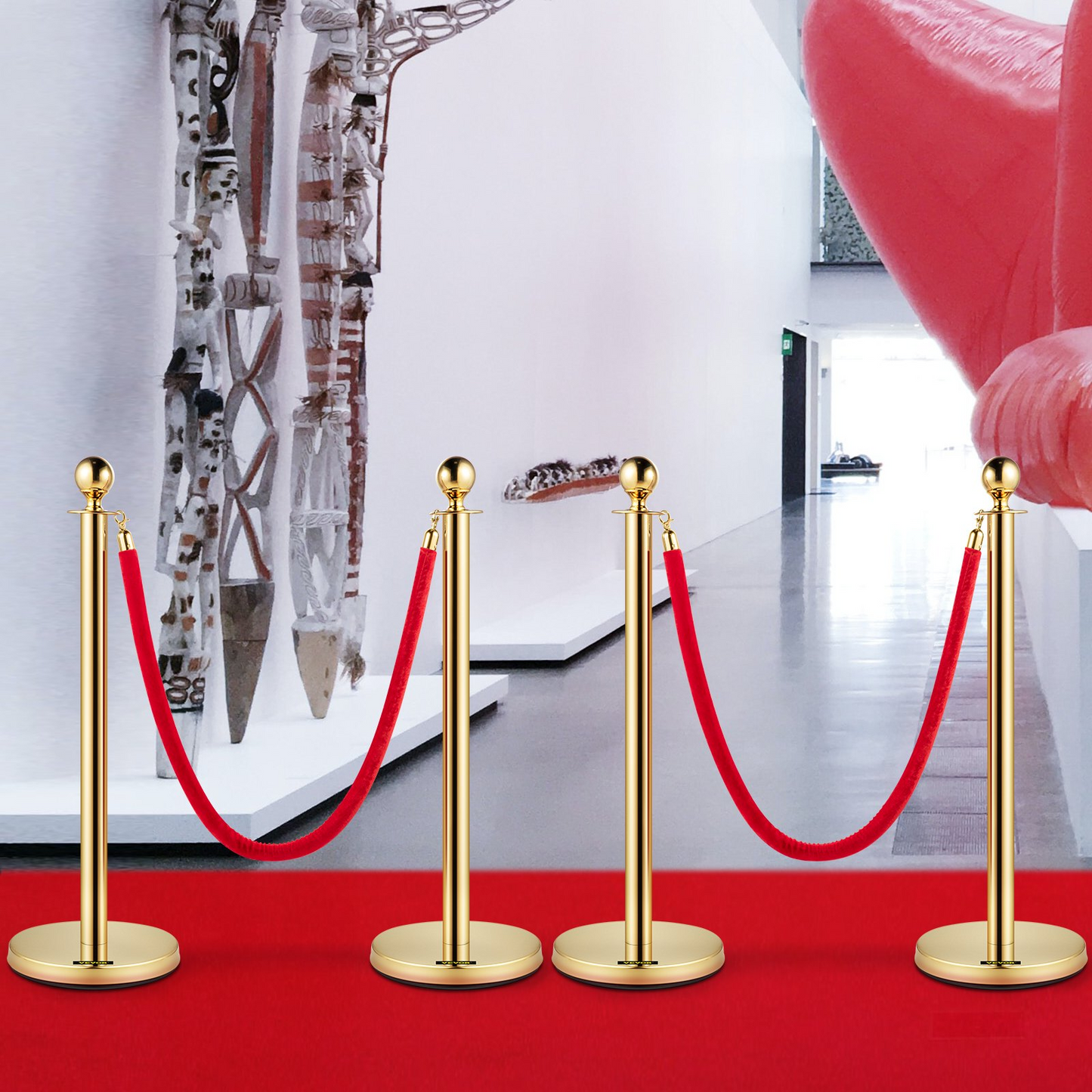 38 Inch Stanchion Posts Queue