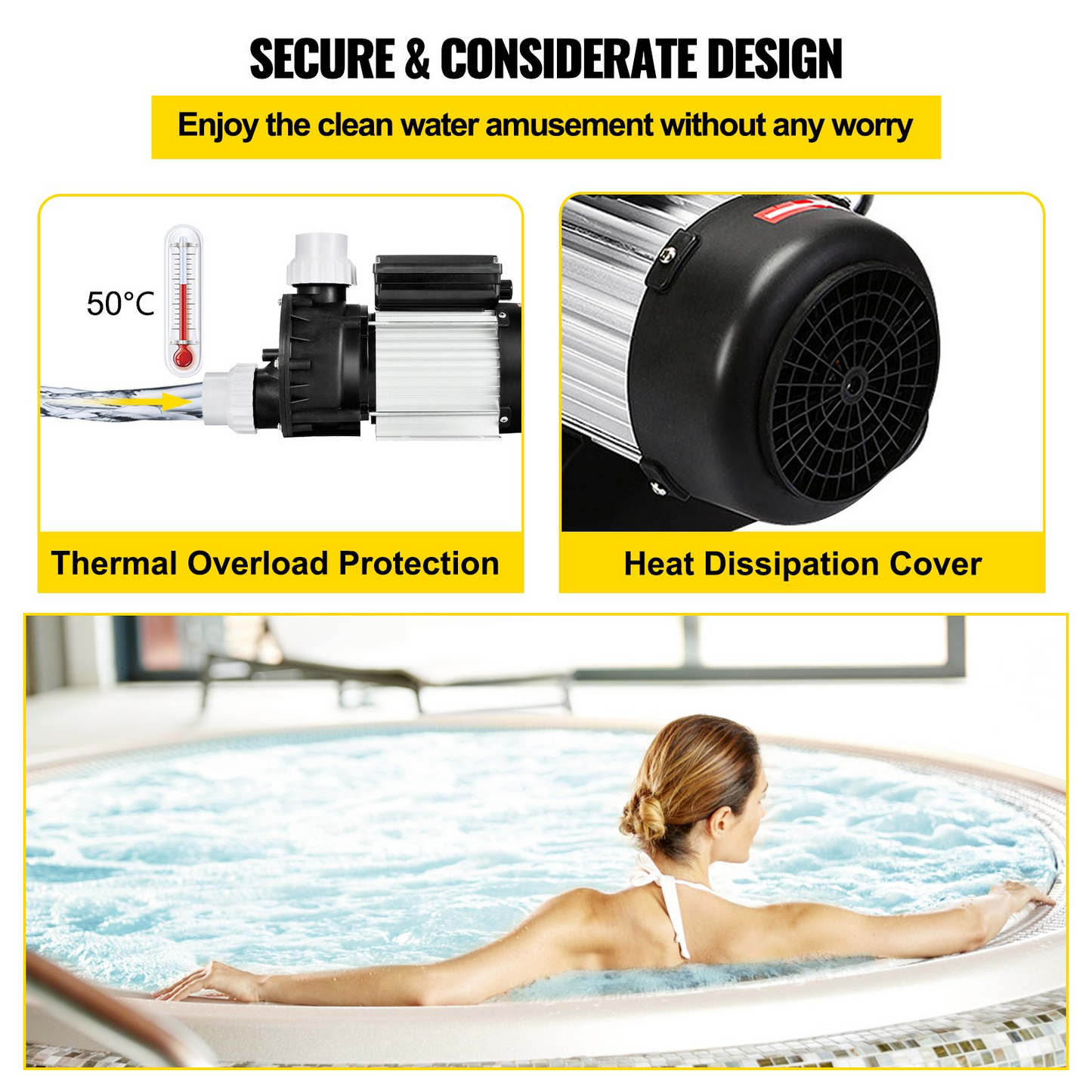 Swimming 1/2 HP 110V Hot Tub