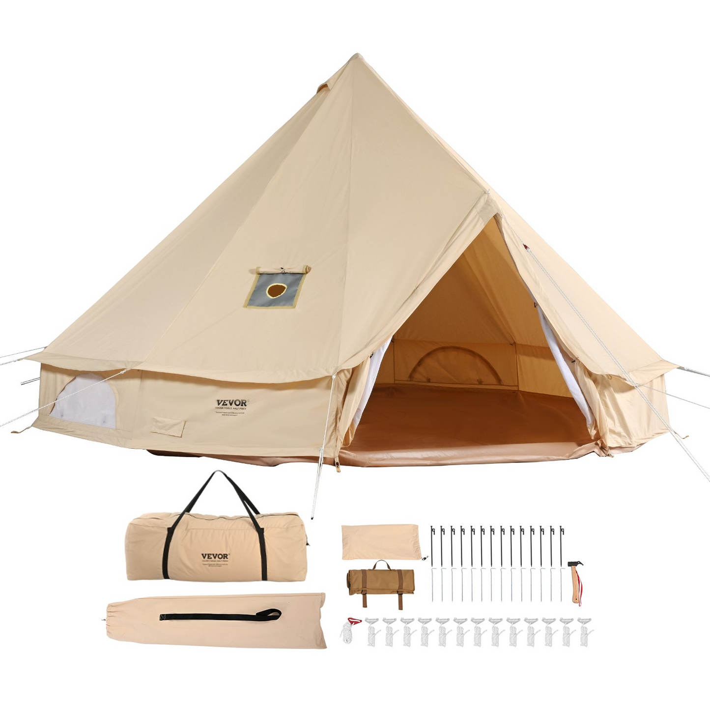 10-12 Person Canvas Glamping Bell Tent