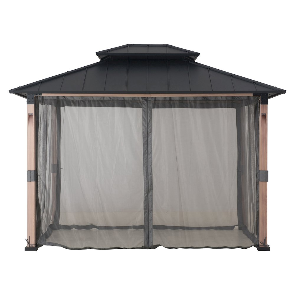 Hardtop Gazebo with Netting