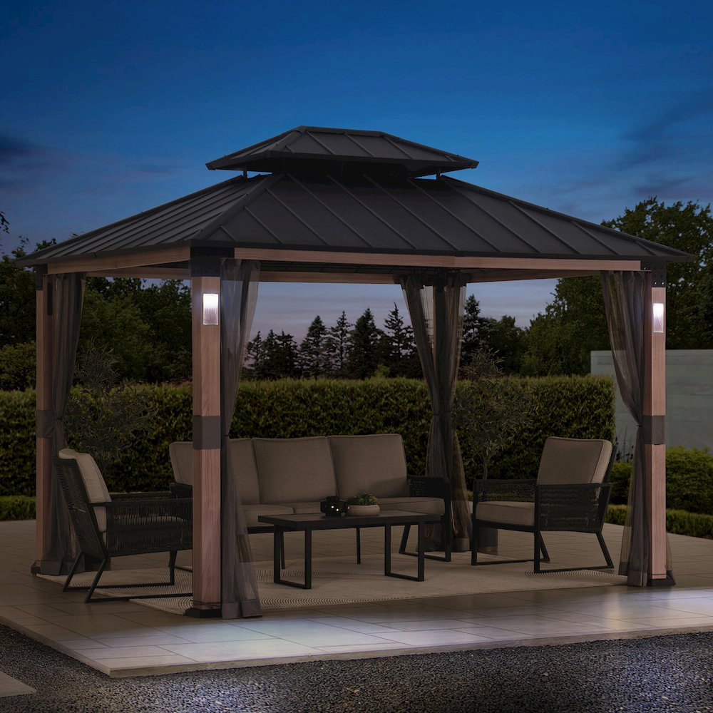 Hardtop Gazebo with Netting