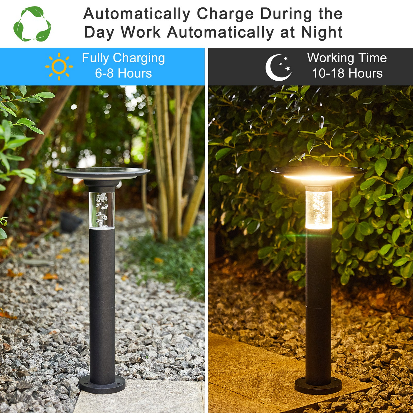 Solar Lawn Light With Dimmable LED