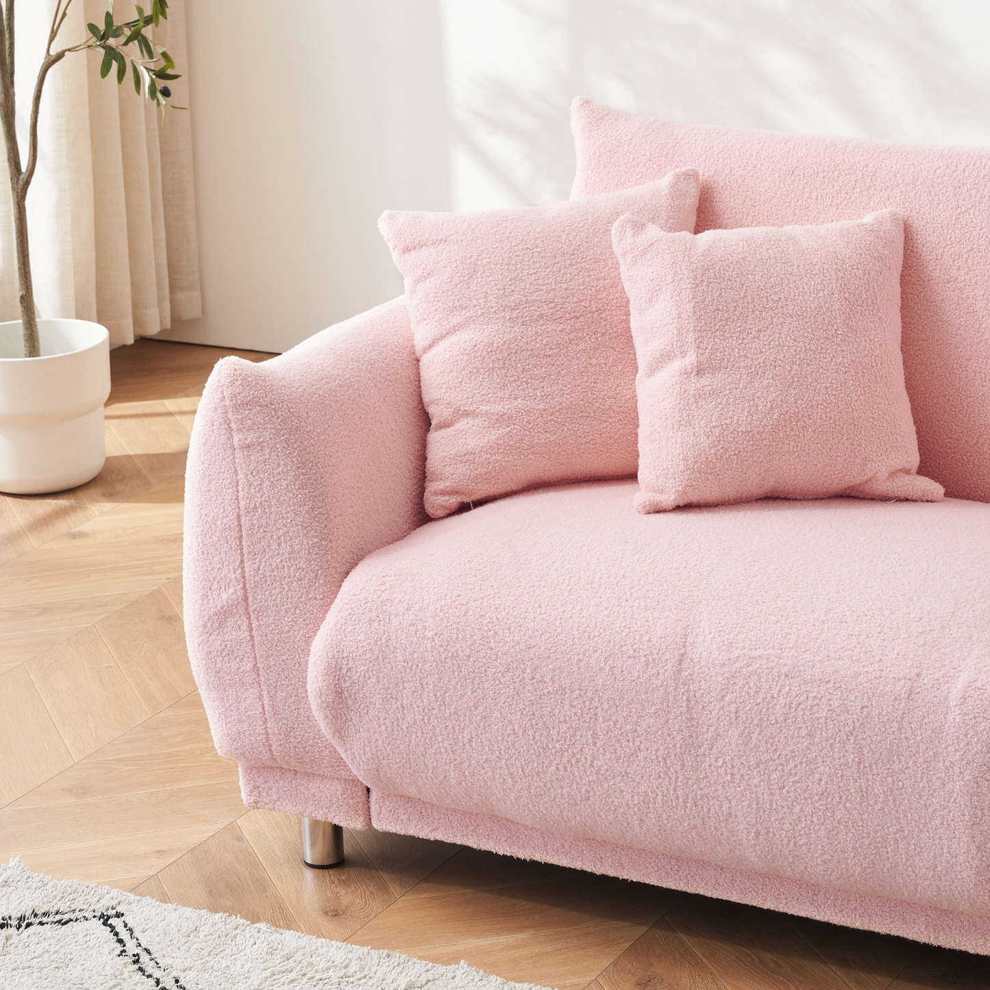 teddy pink sofa