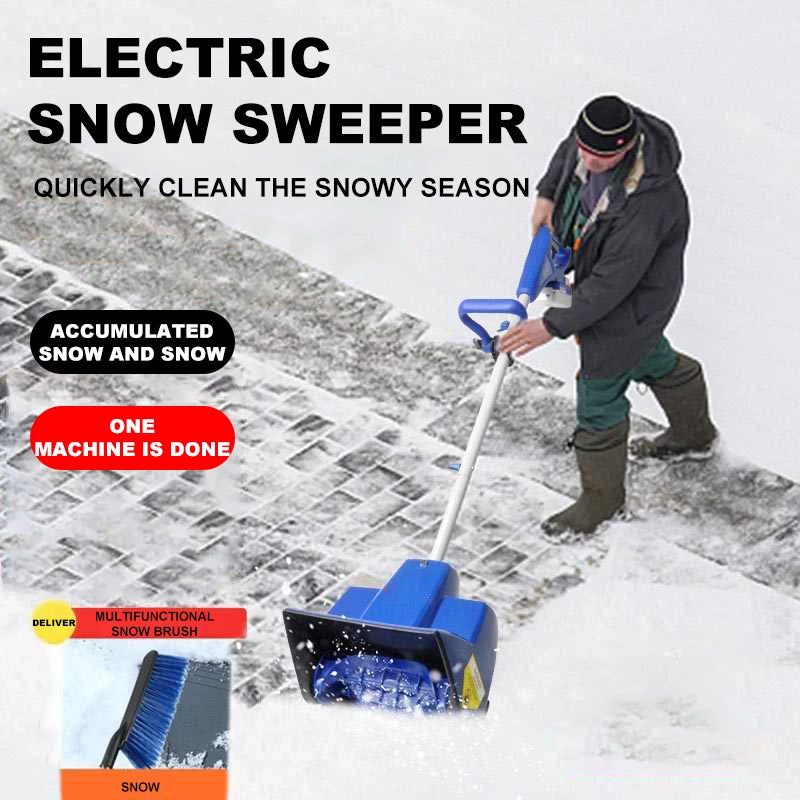 24V Electric Cordless Snow Sweeper Foldable Small Snow Removal Equipment Snow Shovel Snow Removal Machine Road Snow Remover