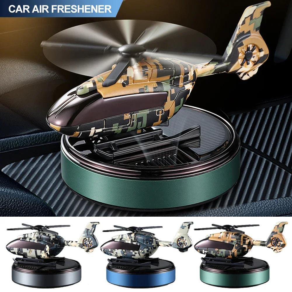 Solar Helicopter Car Air Freshener Interior Accessories Decoration Propeller Rotating Auto Flavoring Perfume Diffuser Supplies