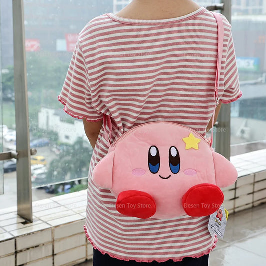 Kawaii Anime Star Kirby Shoulder Bag Stuffed Peluche Star Kirby Plush Toys Gifts for Birthday Christmas