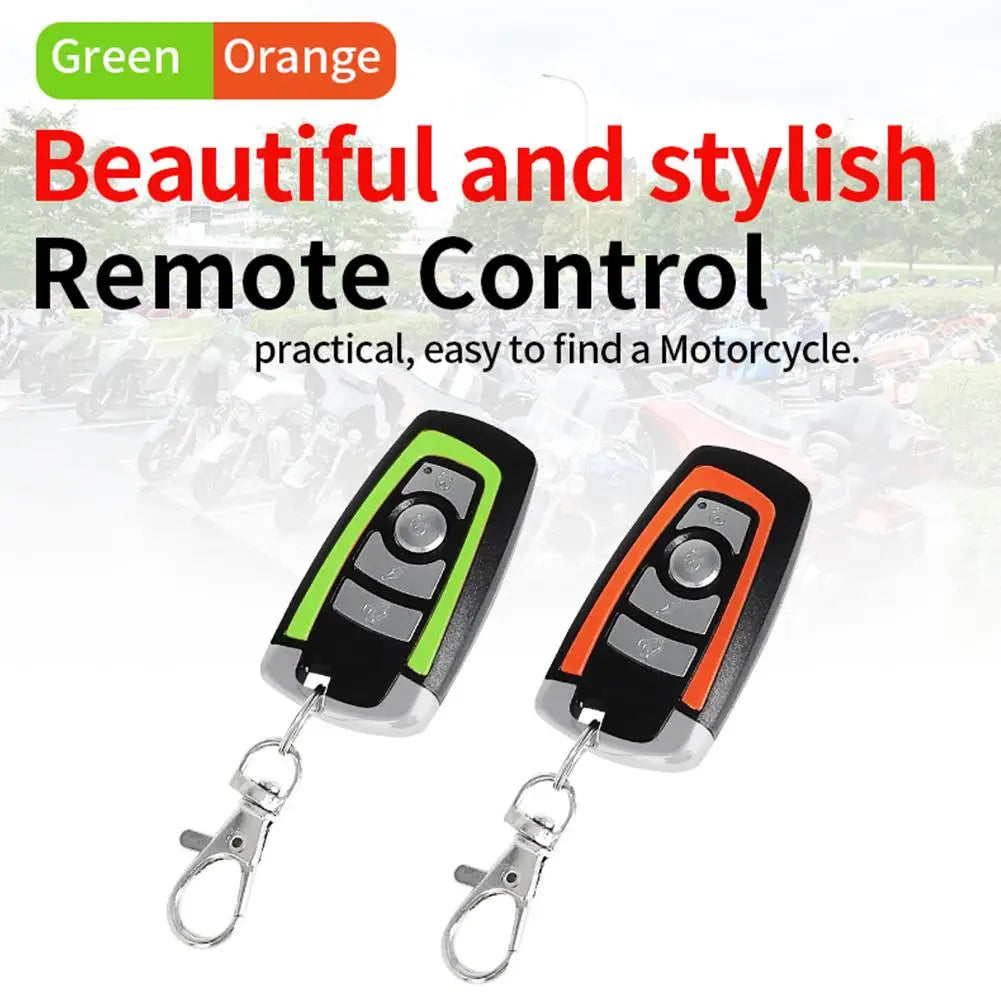 12V General Motorcycle One-way Anti-theft Anti-cutting Wire Safety Alarm System Anti-theft Remote Control Engine Start Keychain