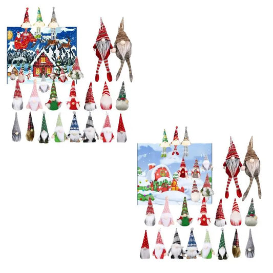 2024 Christmas Gnome Advent Calendar Plush Tomte Swedish Gnomes Countdown Calendar Xmas Holiday Decor Ornament for Adults Kids