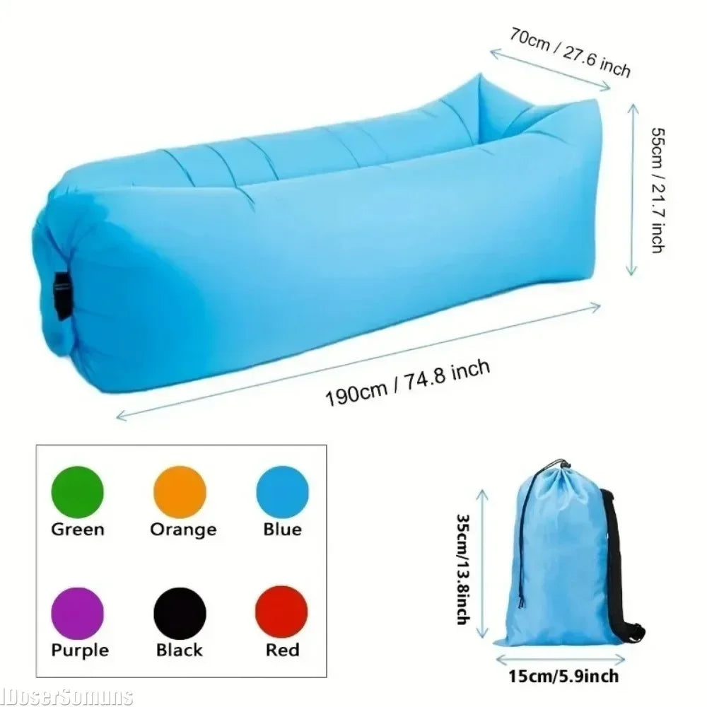 Inflatable Sofa Bag Portable Camping Sofa Air Sleeping Bag Lunch Break Mattress Music Festival Concert Recliner Outdoor Air Lazy