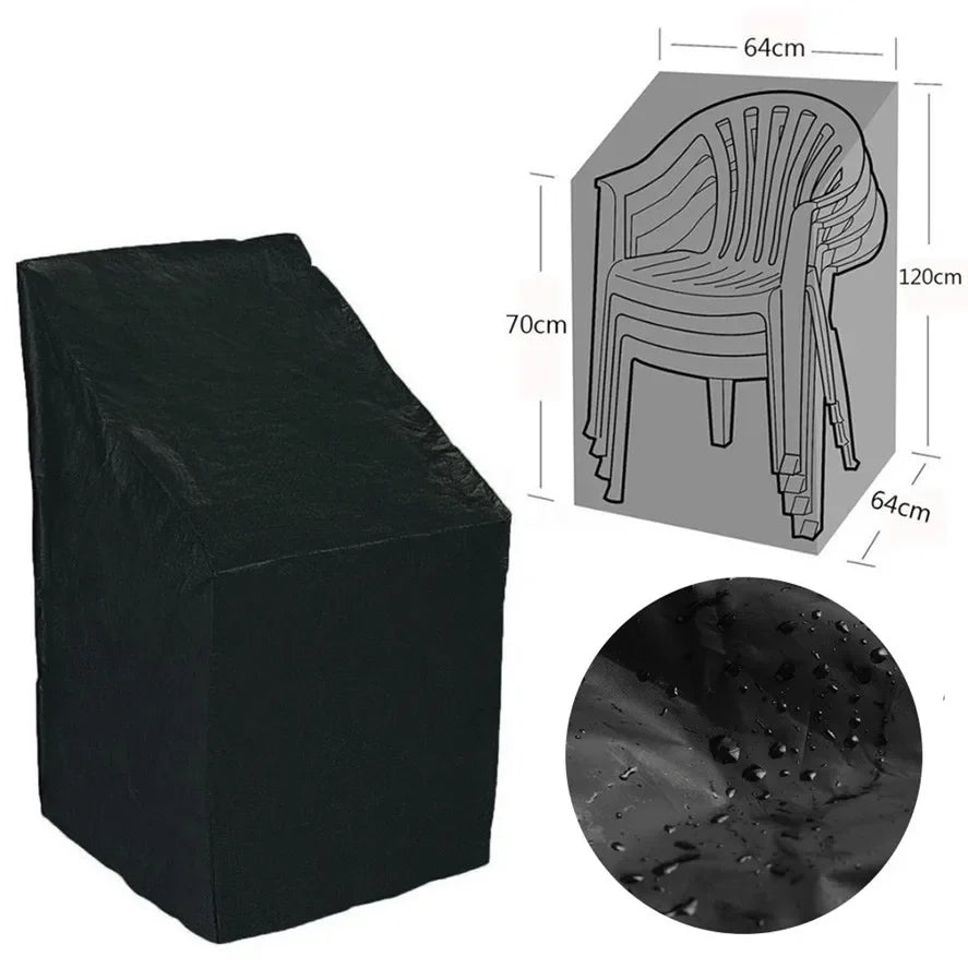 Stacked Chair Dust Cover Waterproof Dust-proof Patio Garden Protector Furniture Outdoor Sofa Armchair Universal Chair Organizer