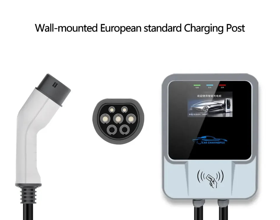 Home Use Wallbox Charger Station 7KW 11KW 22KW Fast Charging Station EV Wall Charger 16A 32A Wall Mount AC EV Charger