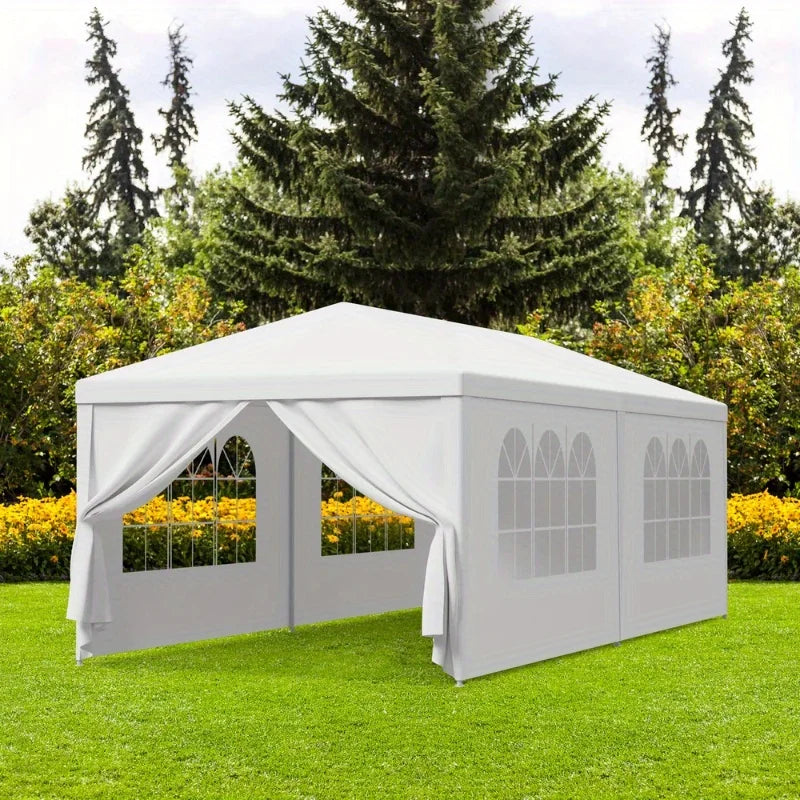 10 x 20' Gazebo Party Tent with 6 Side Walls Wedding Canopy Cater Events Outdoor