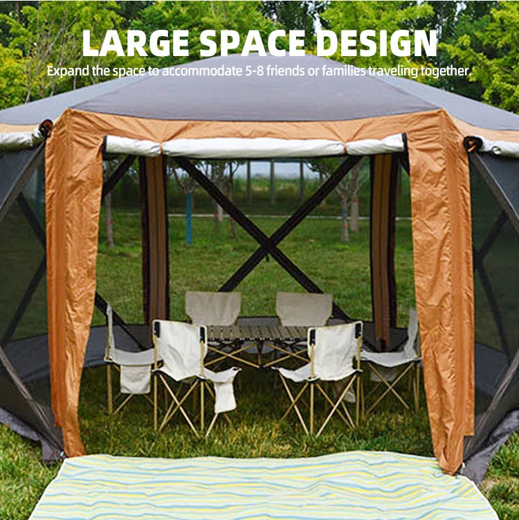 Automatic Camping Tent  Waterproof Tent Four Season Yurt 6 To 10 People  For Outdoor Travel