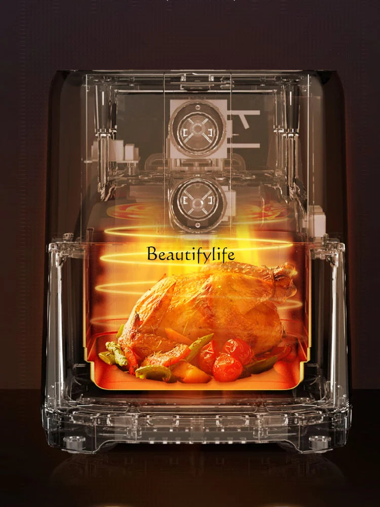 Household air fryer Household new multi-functional integrated large-capacity French fries machine Oven electric fryer