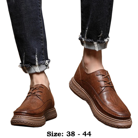 high quality leather vintage boat shoes for men low cut handmade comfortable 2024 autumn winter walking formal shoe black brown