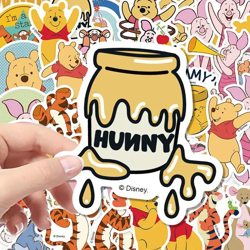 50PCS Disney Winnie The Pooh Cartoon Cute Anime Tigger Notebook Luggage IPhone Mobile Phone Case Water Cup Stickers Wholesale