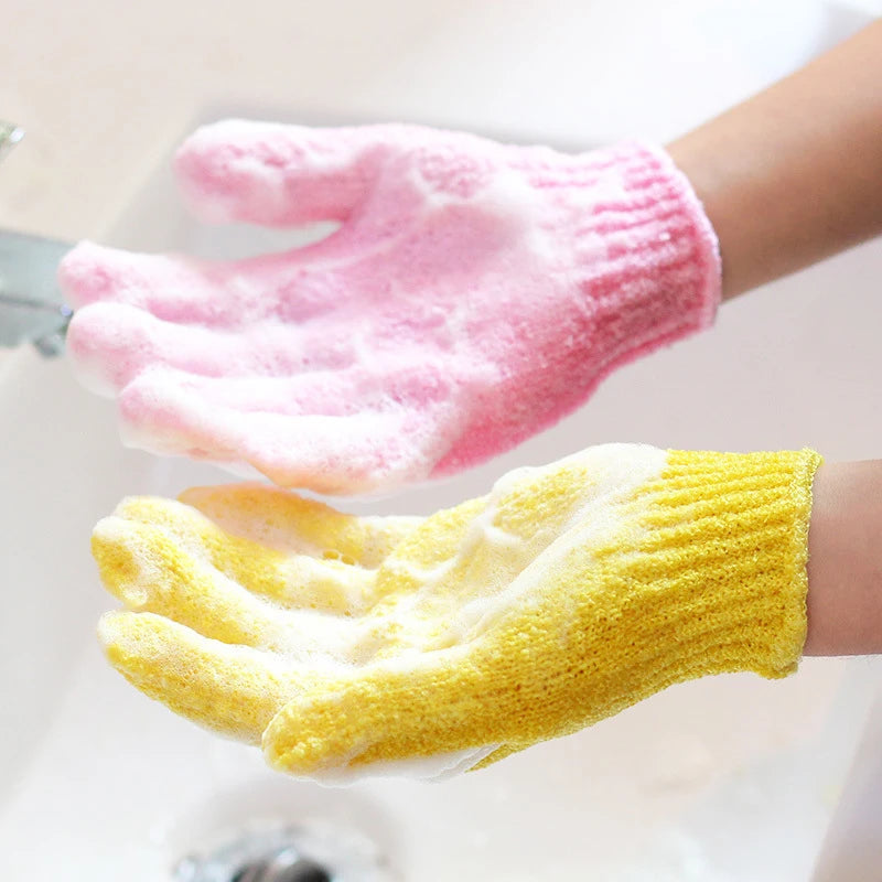 1 Pcs Bath Gloves Household Shower Towel Scrub Body Wash Elastic Wipe Back Bathing