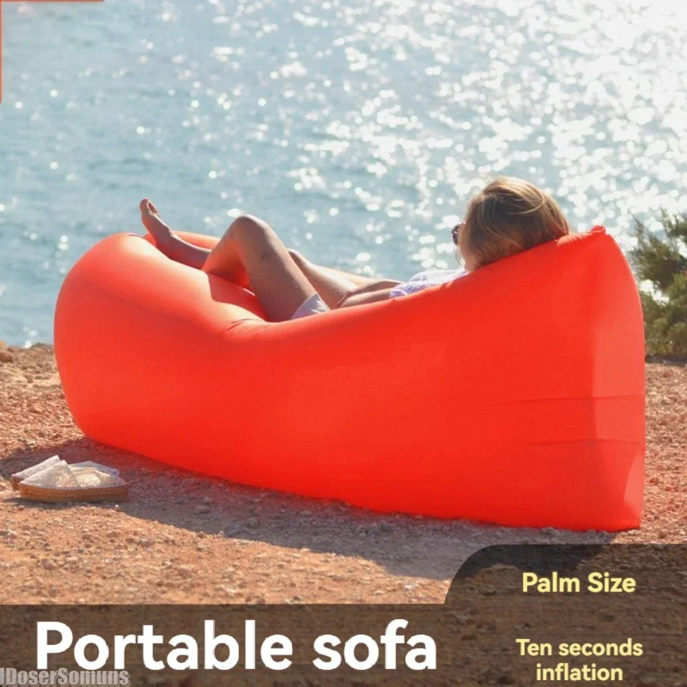 Inflatable Sofa Bag Portable Camping Sofa Air Sleeping Bag Lunch Break Mattress Music Festival Concert Recliner Outdoor Air Lazy