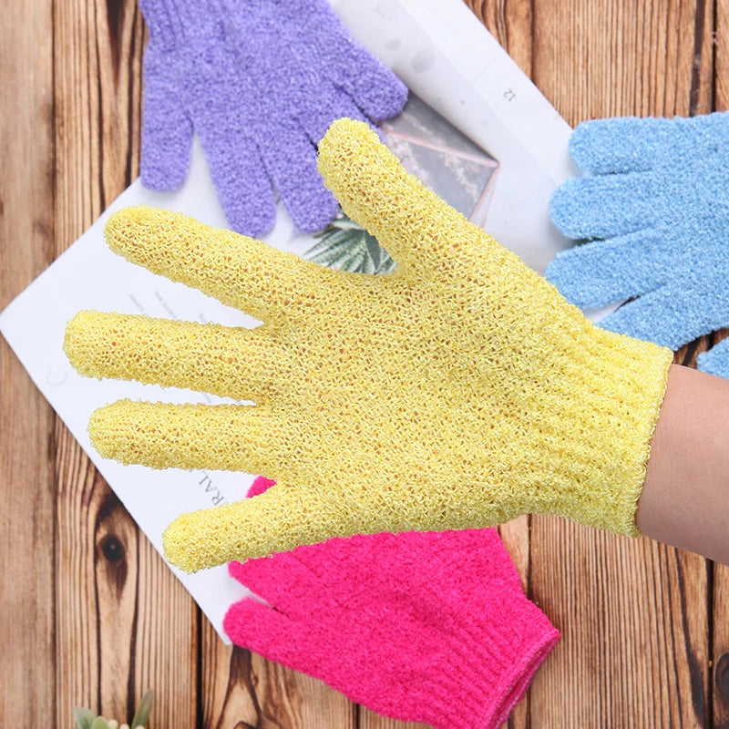 1Pcs Bath Gloves Household Shower Towel Scrub Body Wash Children Home Supply Elastic Wipe Back Bathing Cleaning Gloves Supplies