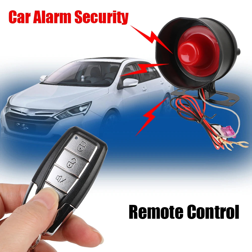 12V Car Accessory Universal Car Part M8115 Car Alarm System One Way Vehicle Burglar Alarm Security Protection & 2 Remote Control