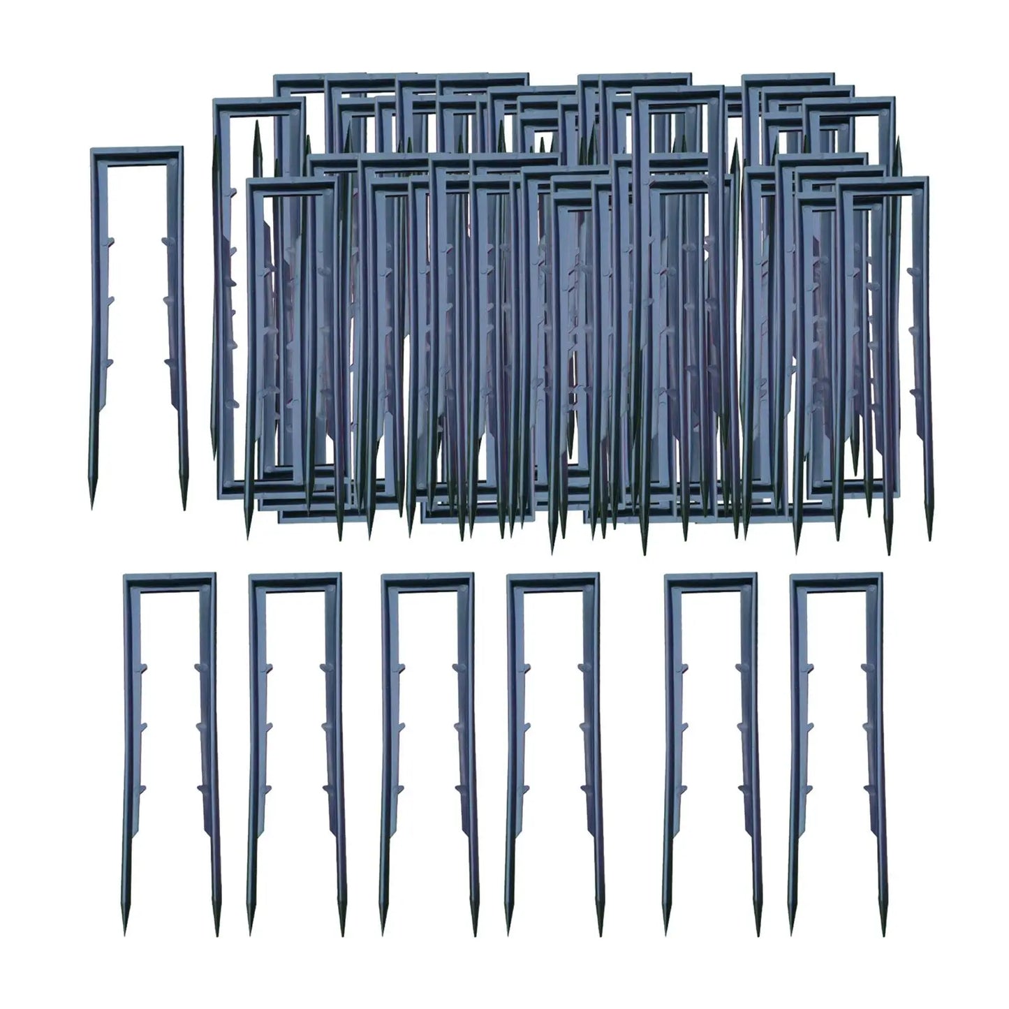 100 Pieces Garden Staples Plastic Garden Nails Durable Lightweight Weed Barrier Stakes for Climbing Outdoor Turf Tarps Backyards