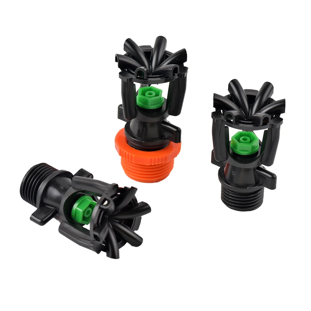 1Pcs Rotating Sprinkler 1/2" 3/4" Male Thread Scattering Nozzle 360 Degree Automatic Garden Lawn Irrigation Sprinklers