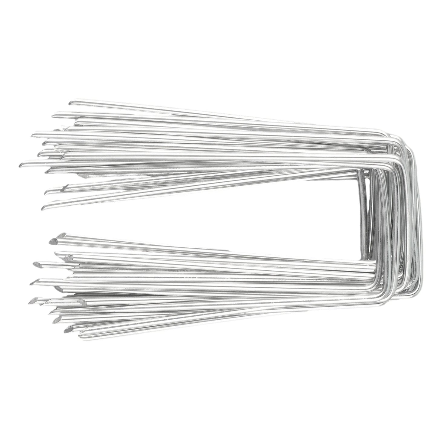 50pcs Galvanised Metal Ground U Tent Pegs Gazebo Camping Tarpaulin Hooks Tarpaulin Fixing Lawn U-Shape Pegs For Garden Lawn