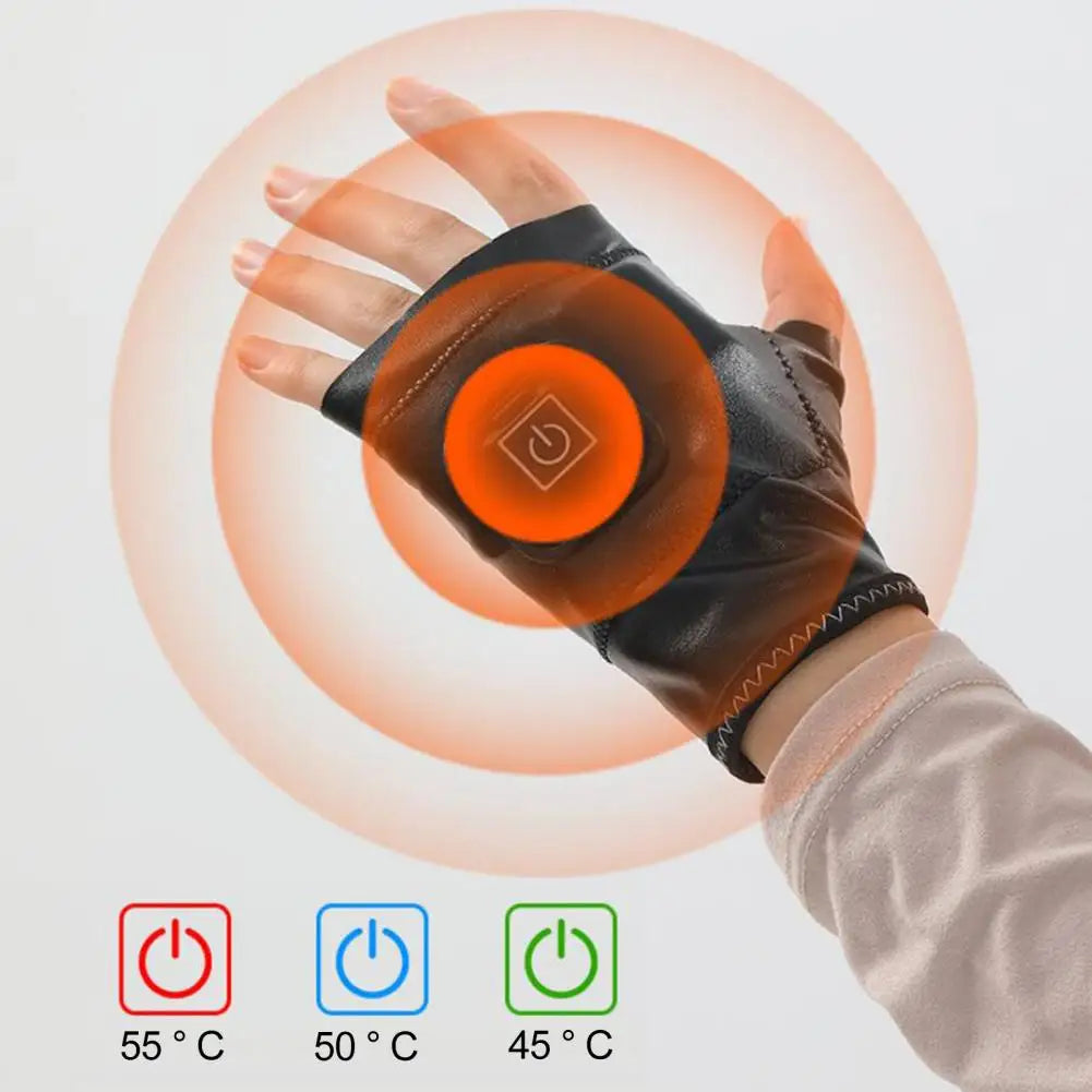 Thermal Gloves 1 Pair Soft Auto Off 5V/0.5A  Rechargeable USB Hand Warmer for Office