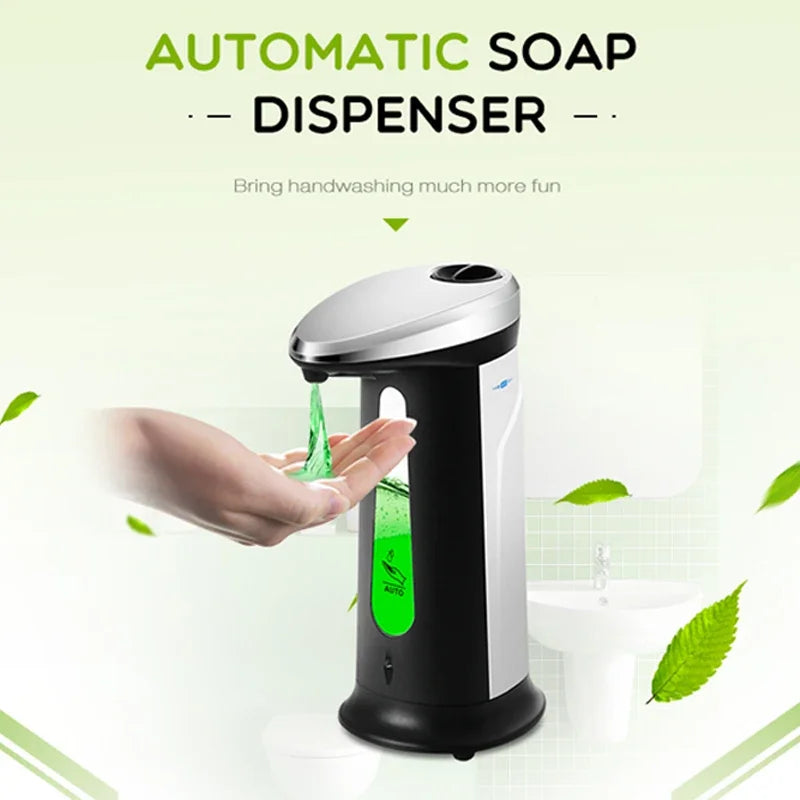 400ml Automatic Liquid Soap Dispensers ABS Intelligent Touchless Sensor Induction Hand Washer For Bathroom Kitchen Dispenser