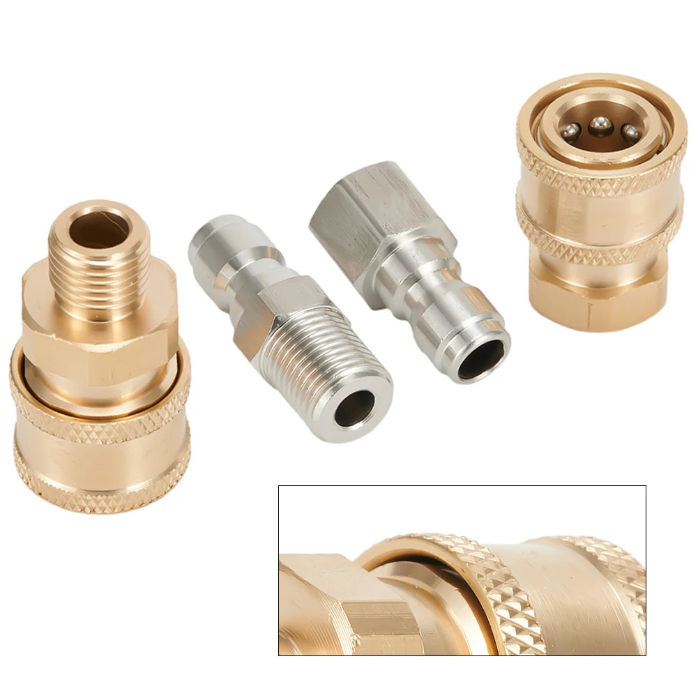 High=Pressure Washer Connectors 1/4inch Male Quick Release Adapter Fitting Water=Gun Nozzle Quick Connect Parts Garden Tool Part