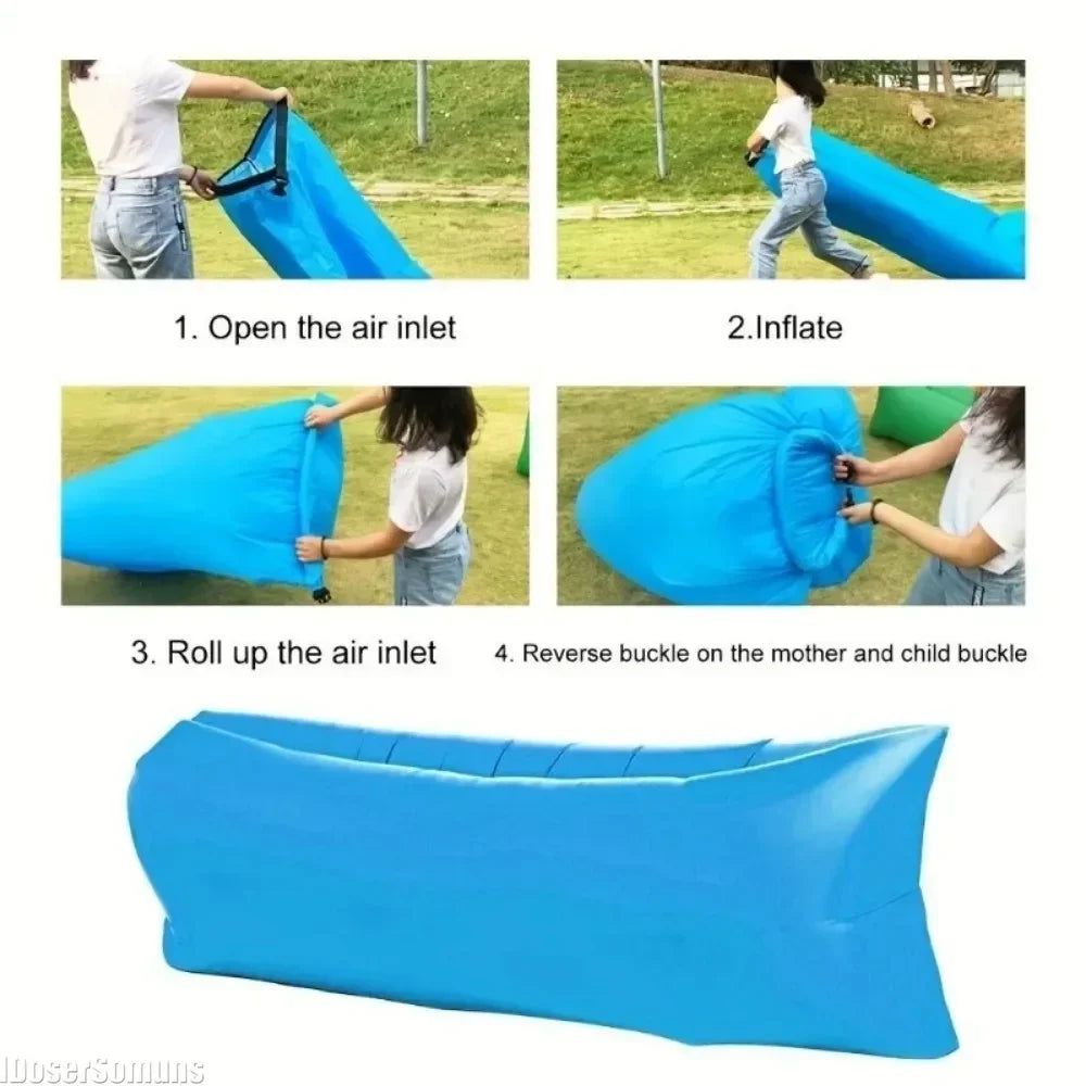 Inflatable Sofa Bag Portable Camping Sofa Air Sleeping Bag Lunch Break Mattress Music Festival Concert Recliner Outdoor Air Lazy