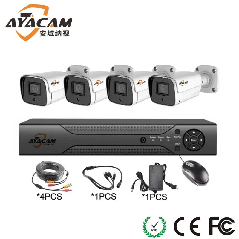 50010,000 Pixels Video Home Security HD4K  AHDCombined CCTV camera Set