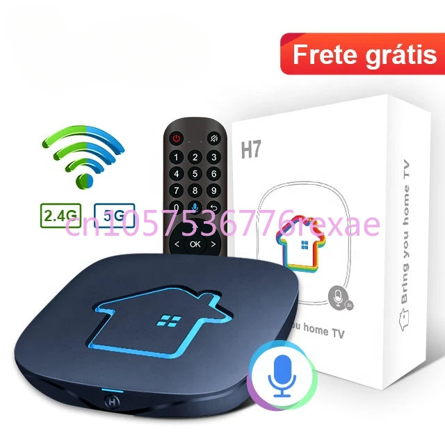 Top Box ( Brasil Free Shipping ) New Original H7 Android 9.0 4k HTV Set