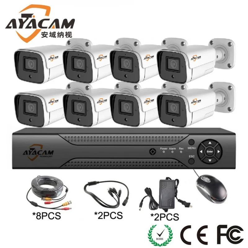 50010,000 Pixels Video Home Security HD4K  AHDCombined CCTV camera Set