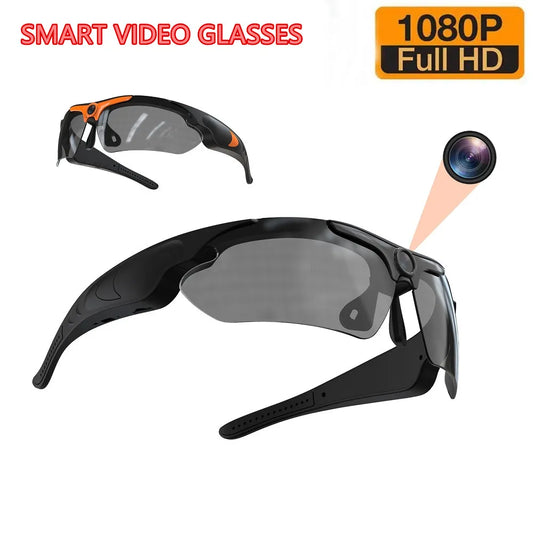 HD 1080P Smart Video Camera Outdoor Cycling Glasses Polarized Lens Smart Camcorder Security Protection Record Wearable Camera