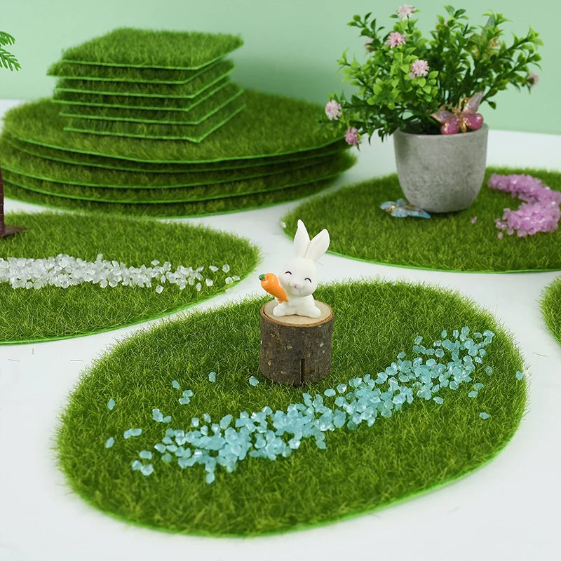 Artificial Turf Moss Sand Table Background Wall Micro Landscape Animal Plant Collocation Outdoor Indoor Decoration Green Stall