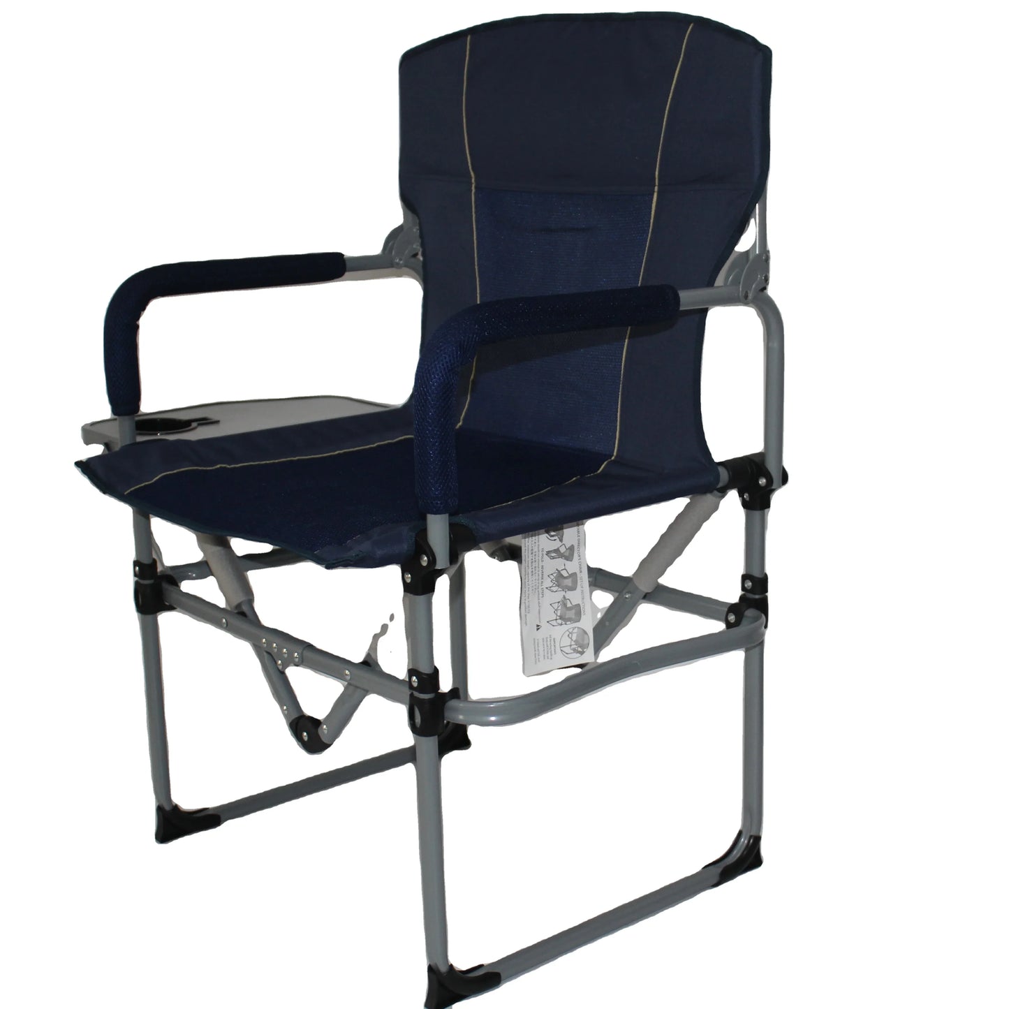 Heavy Duty Director Chair With Side Table Easy Folding Design For Beach Outdoor & Camp Use