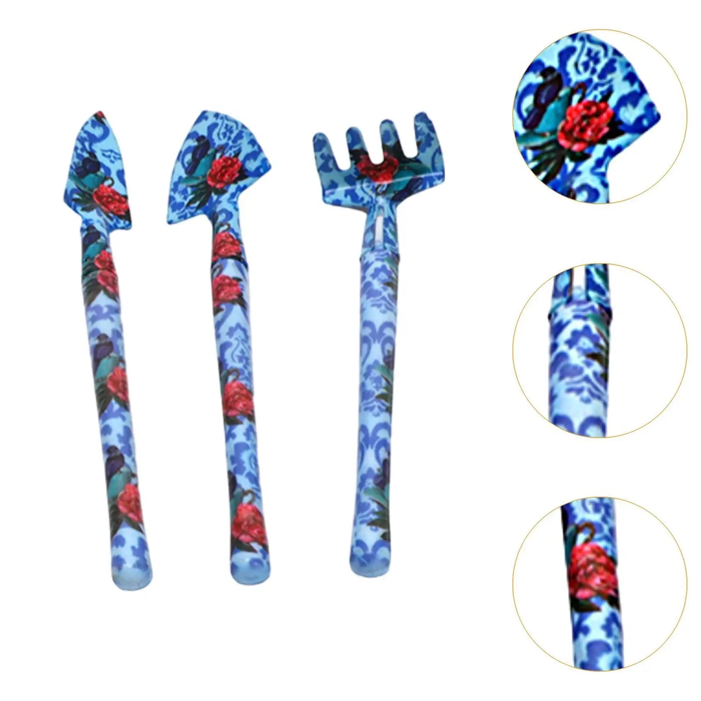 3Pcs Mini Garden Tools Set Iron Gardening Kit for Flower Plants Balcony Pots