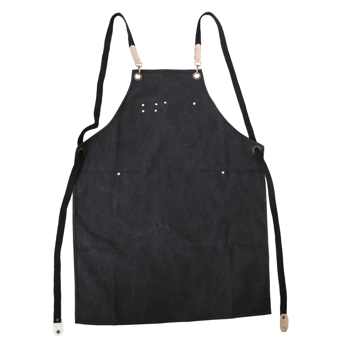 Unisex Waterproof Canvas Work Apron Carpenter Apron with 3 Tool Pocket for Workshop Kitchen Garden Pottery Craft-Black