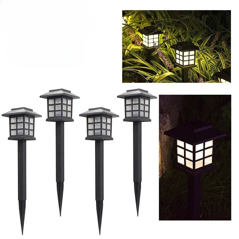 2PCS/Set Outdoor LED Lighting Solar Courtyard Lights Palace Lights Plug-in Lawn Mini Solar Lights Waterproof Lawn Lamp