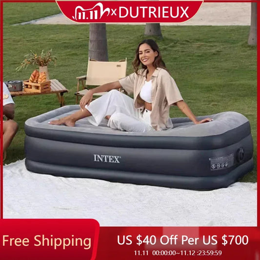 Soft Safe Inflatable Seat Unique Comfortable Cheap Sleeping Travel Floor Sun Luxury Bed Space Saving Muebles Trendy Furniture