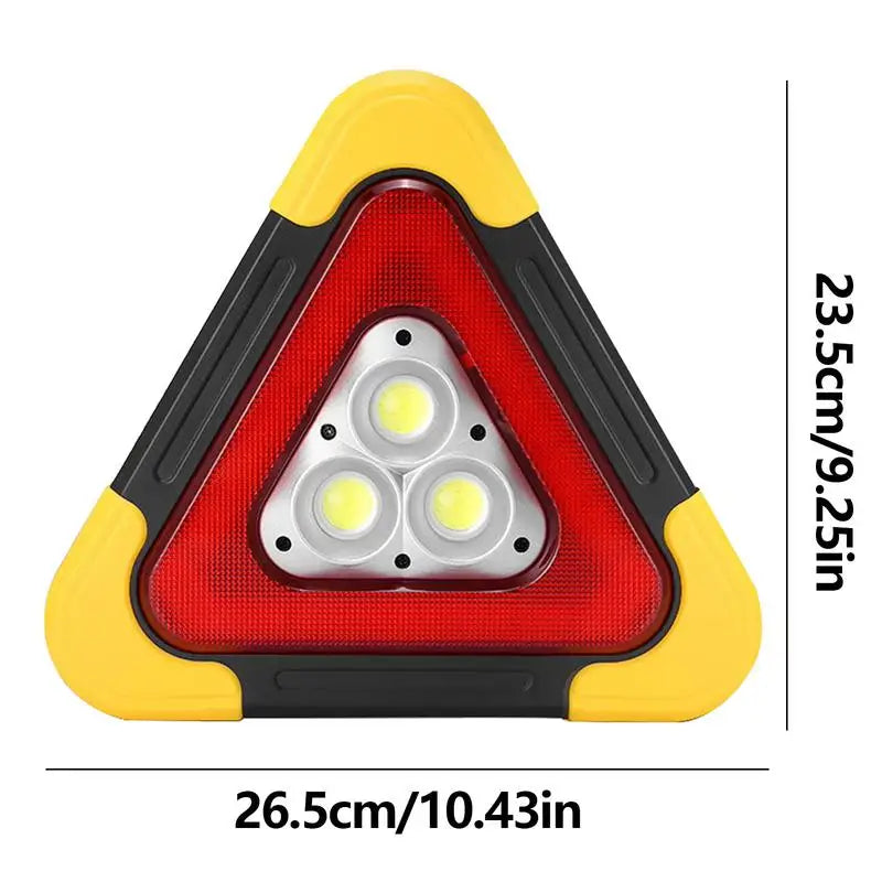 Triangle LED Lights For Car Road Triangle Reflective Triangles Multipurpose Solar Charging Water-Resistant Foldable Portable