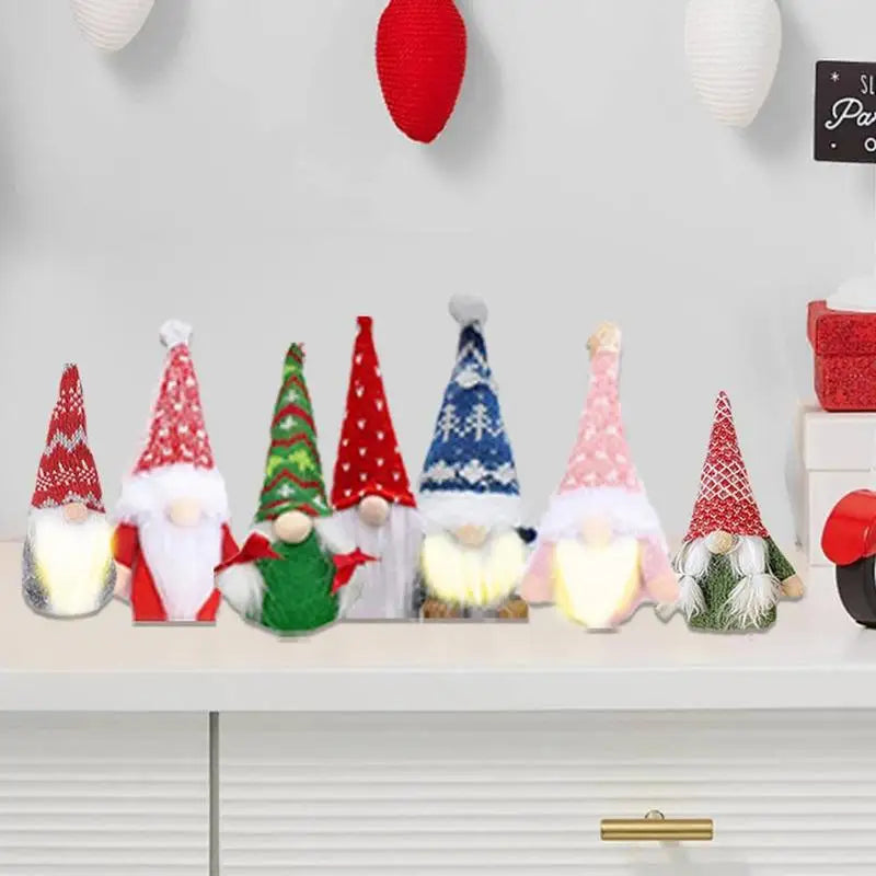 2024 Christmas Gnome Advent Calendar 3pcs Lighted & 21pcs no glowing  Plush Tomte Swedish Gnome Countdown Calendar