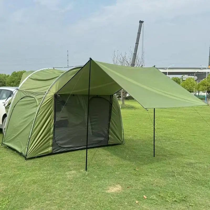 SUV Car Tent SUV Tent Camping Tarp With Awning Car Tailgate Shade Awning Tent For Camping SUV Camping Tent For Van MPV Truck