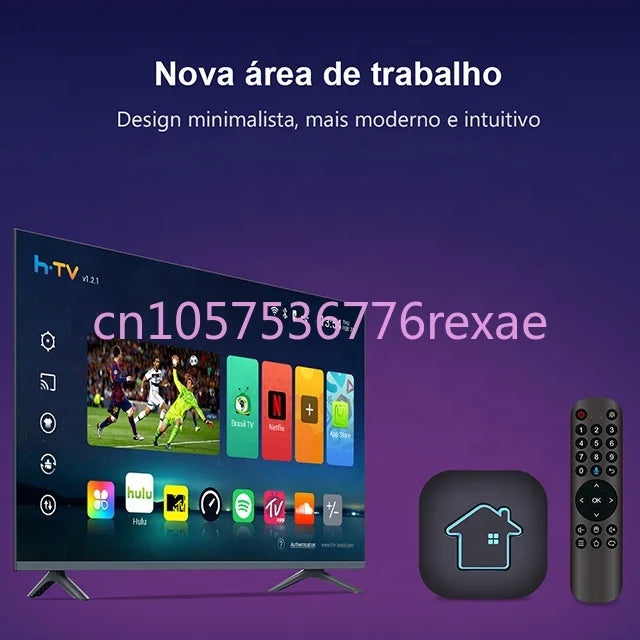 Top Box ( Brasil Free Shipping ) New Original H7 Android 9.0 4k HTV Set